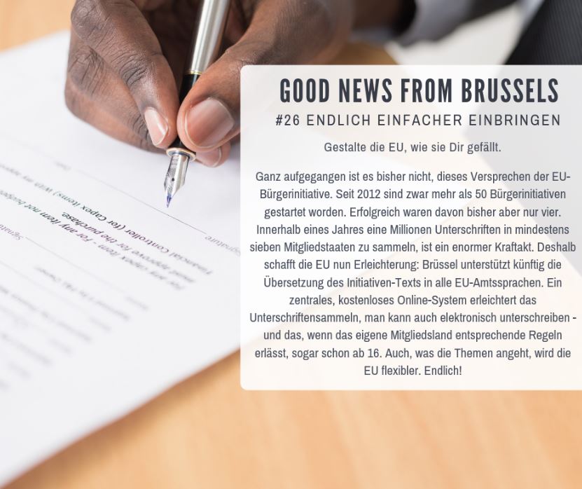 Good News from Brussels #27