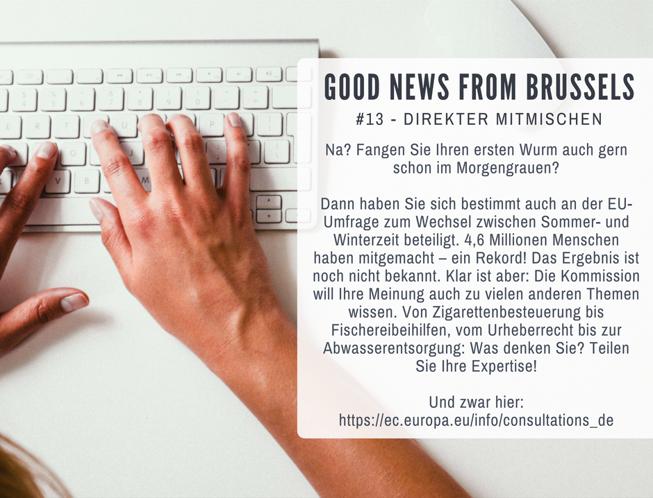 Good News from Brussels #13